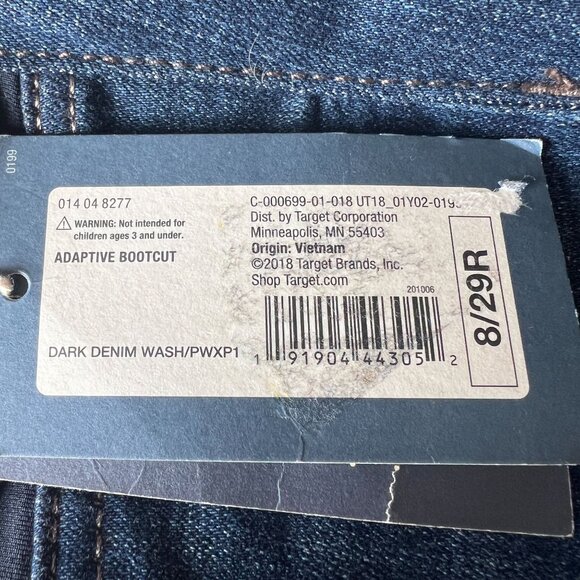 Universal Thread Womens Adaptive Bootcut Jeans Dark Denim Wash Blue Size 8/29R - Picture 7 of 8